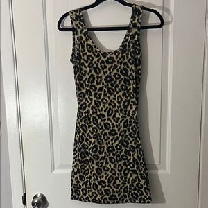 Leopard Print Sleeveless Dress